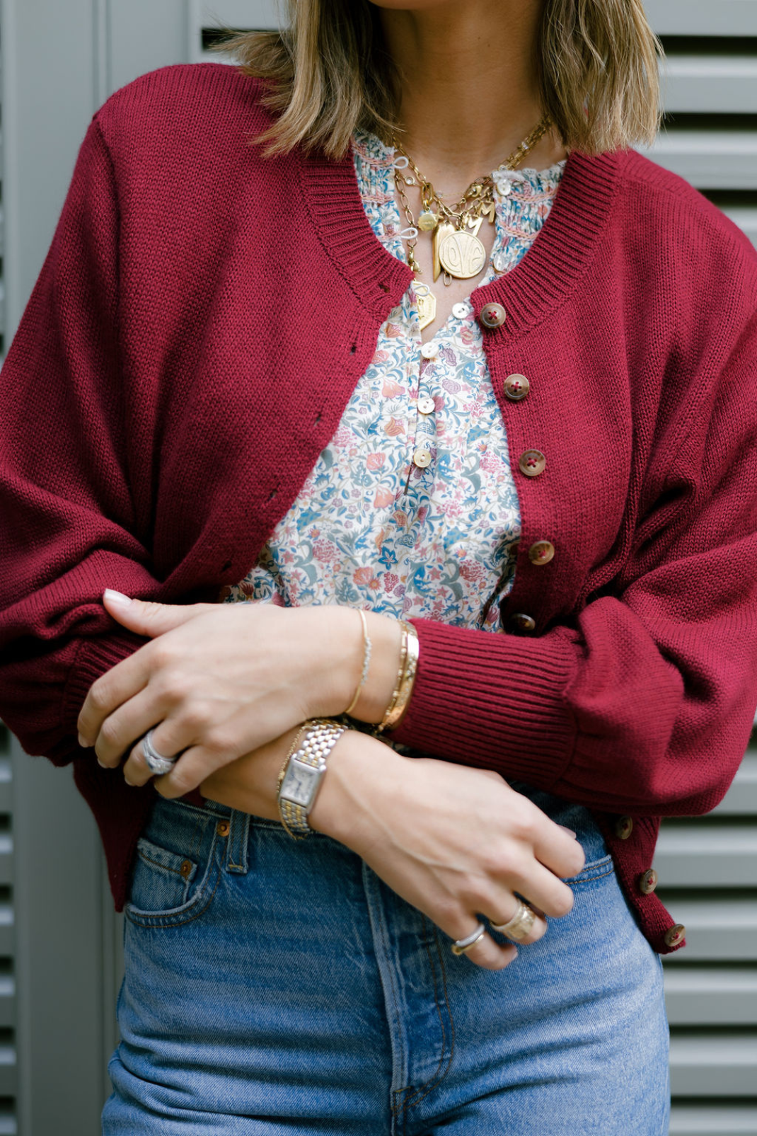 Jen Cardigan in Merlot – BAYBALA