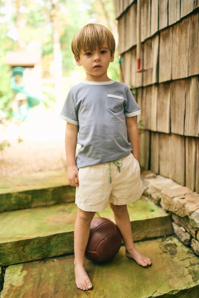 Jacob Ringer Tee in Flint Blue