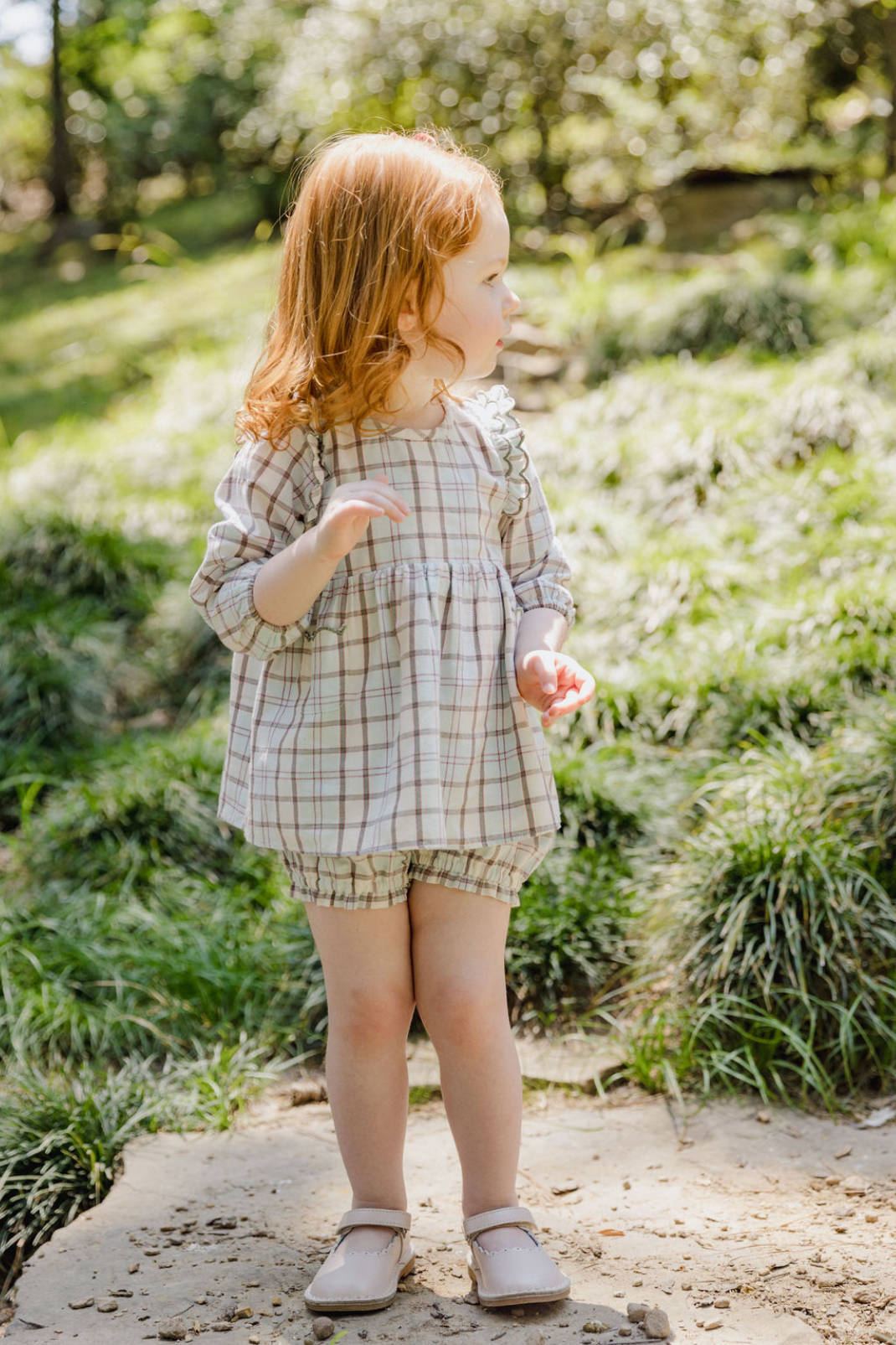 Powder Plaid Mother & Baby Set