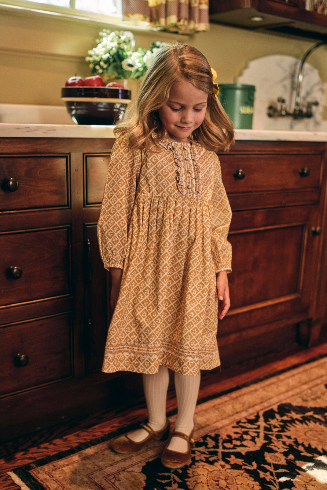 Ashley Dress in Golden Floret