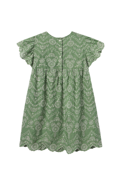 Georgia Dress in Mint Embroidery