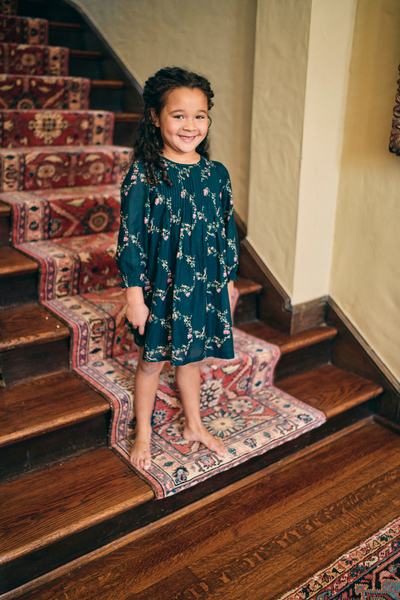 Charlotte Dress in Midnight Garden