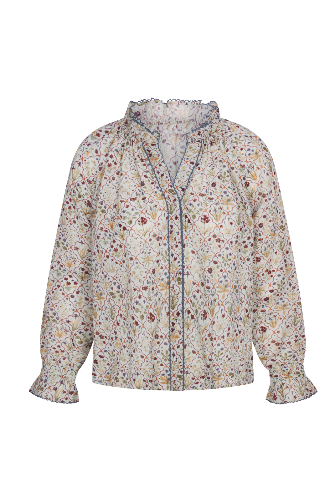 Floral patterned jacket on a white background
