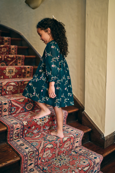 Charlotte Dress in Midnight Garden