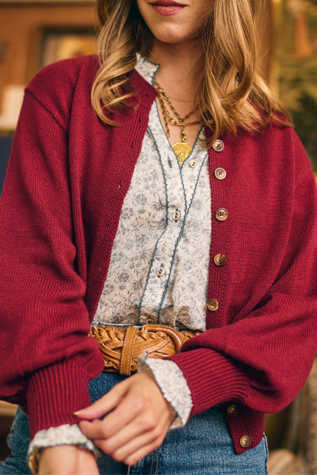 Jen Cardigan in Merlot – BAYBALA