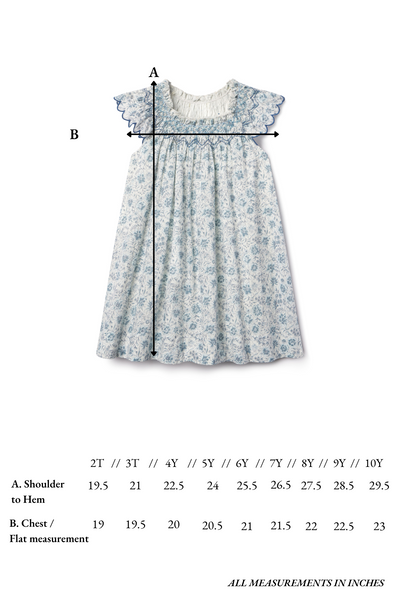 Daisy Dress in Floral Blues
