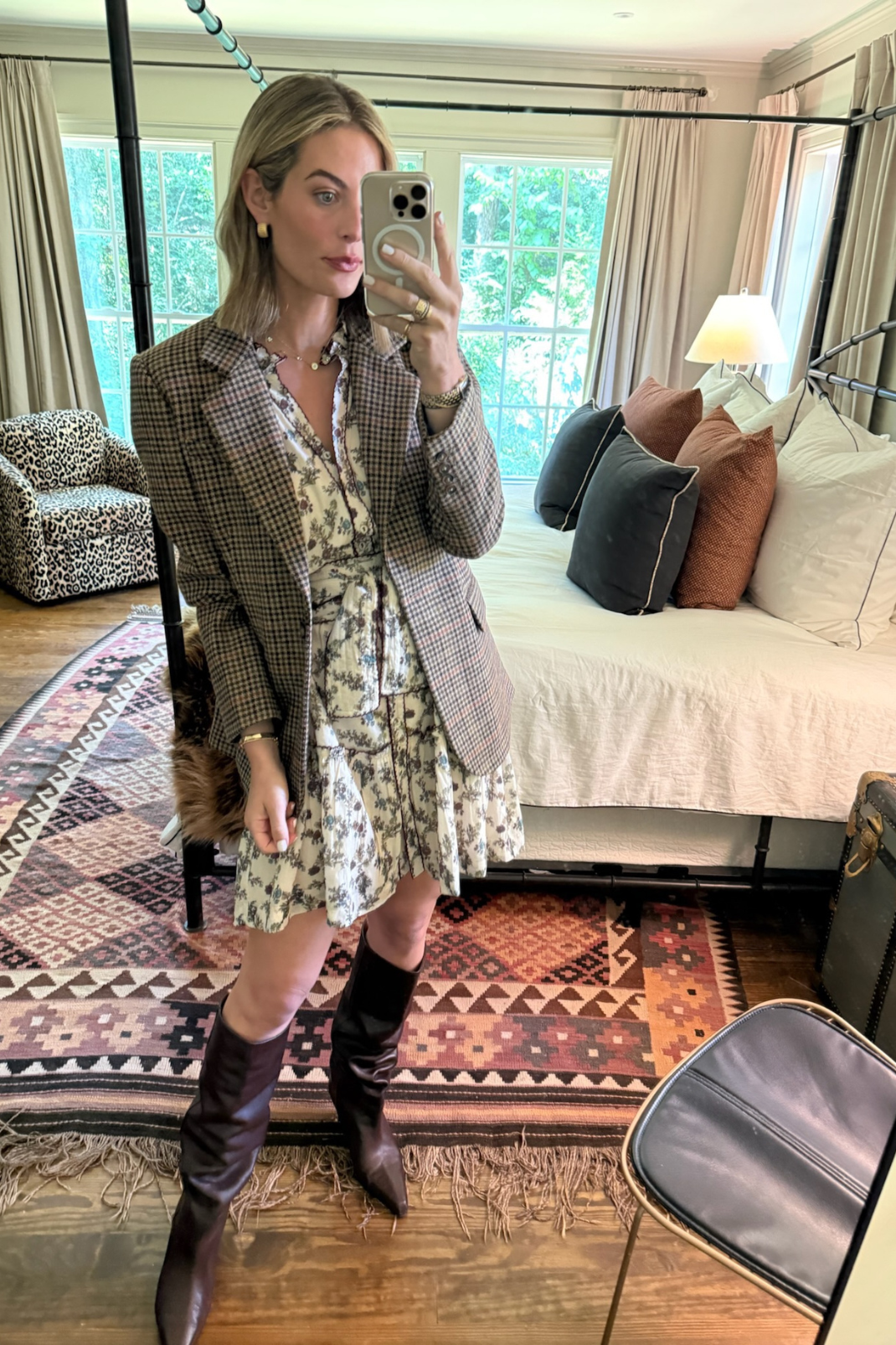 Lydia Dress in Harvest Toile