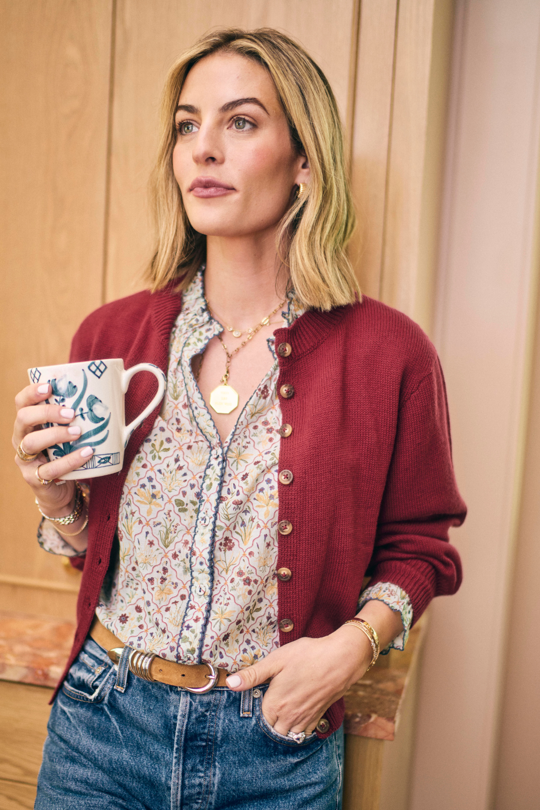 Jen Cardigan in Merlot