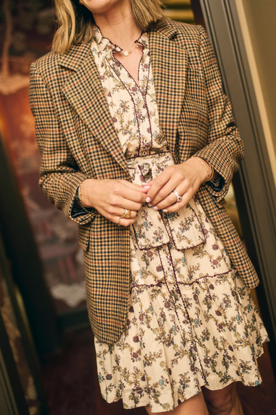 Lydia Dress in Harvest Toile