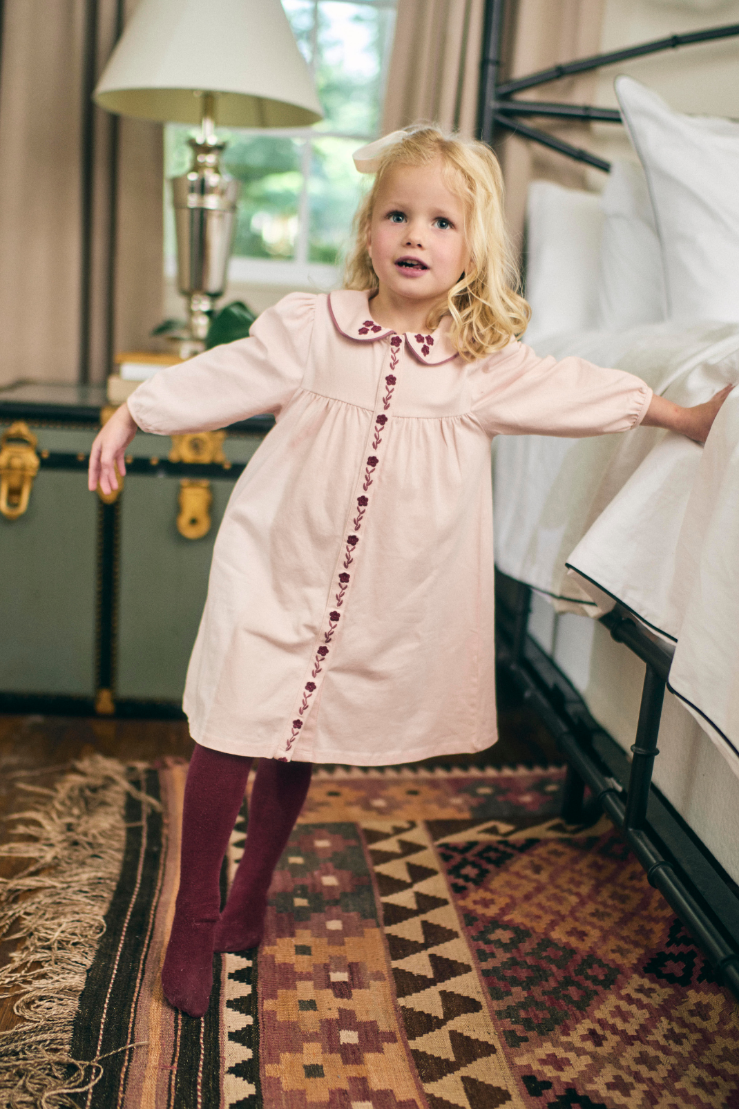 Collier Dress in Blushing Pink