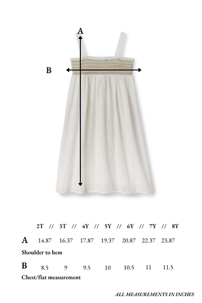 Rosie Dress in White Alyssum