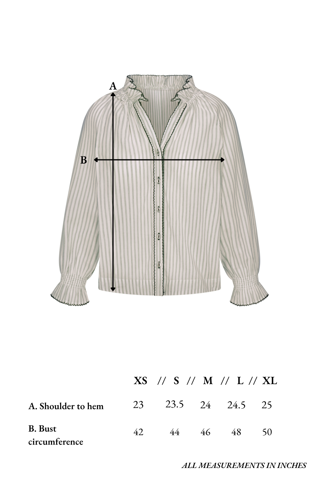 Harper Top in Ivy Stripe