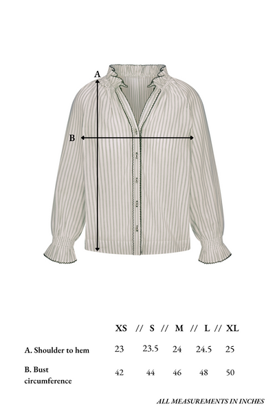 Harper Top in Ivy Stripe