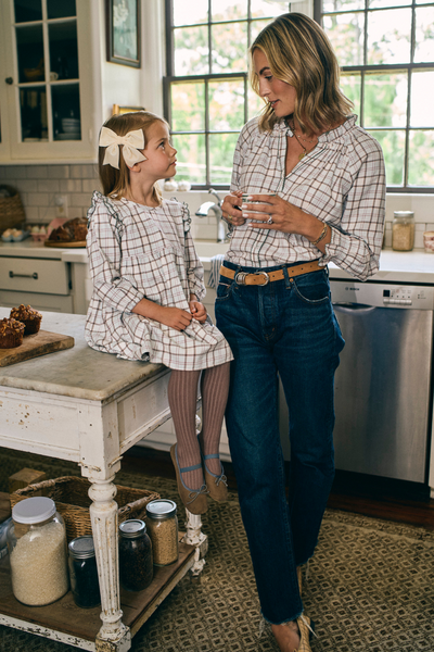 Kate Dress in Powder Plaid