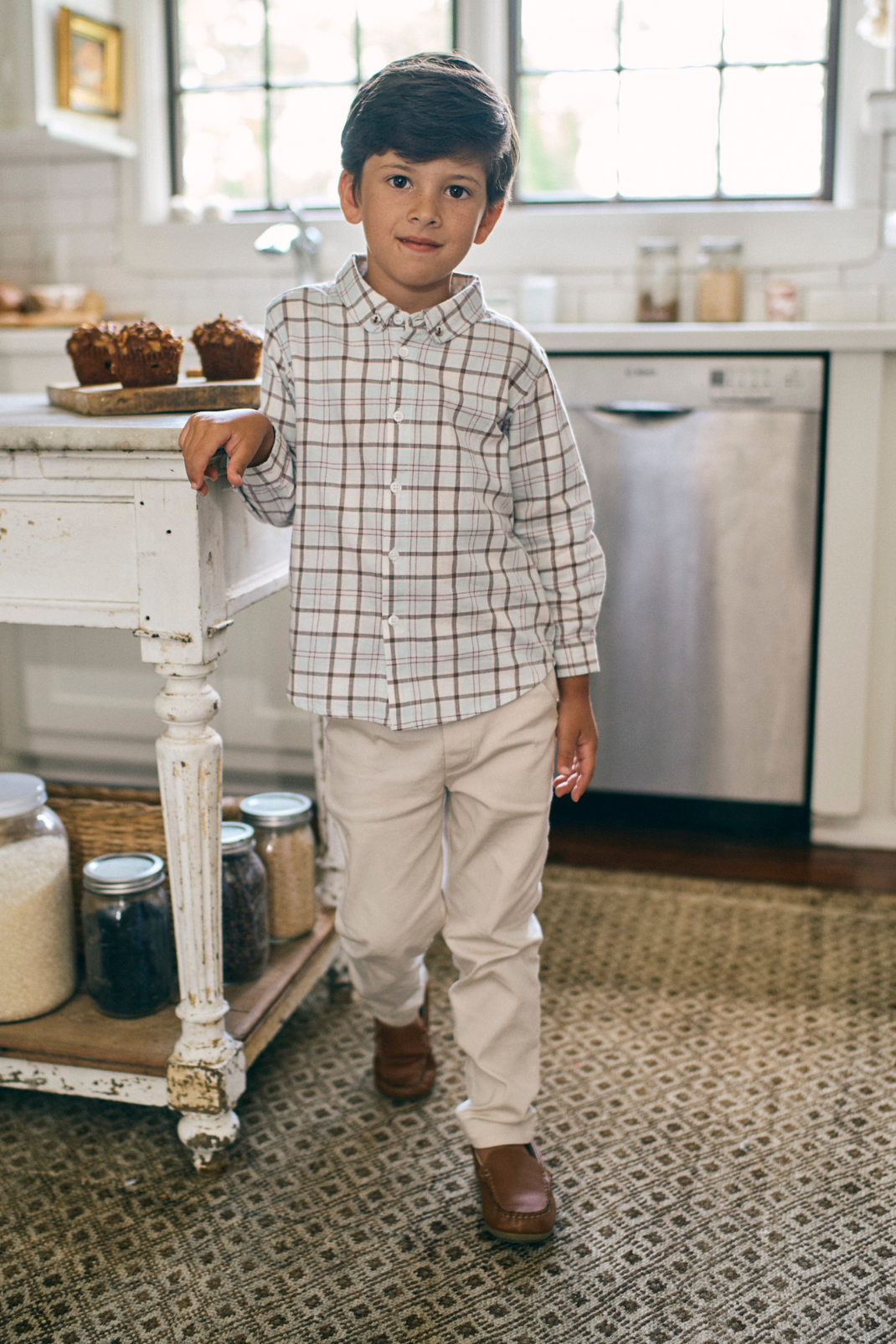 Grayson Shirt in Powder Plaid