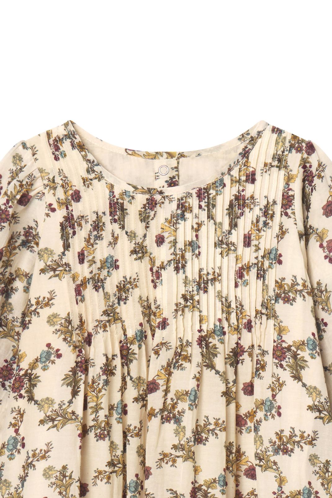 Floral patterned fabric on a white background