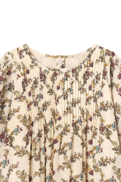 Floral patterned fabric on a white background