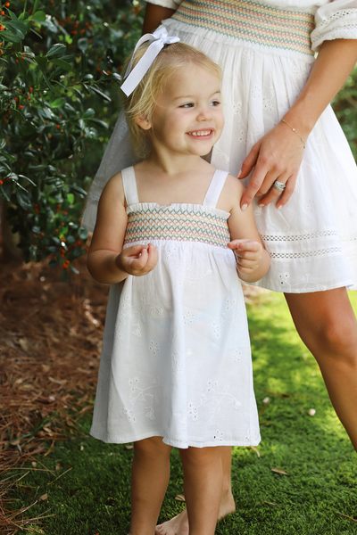 Rosie Dress in White Alyssum