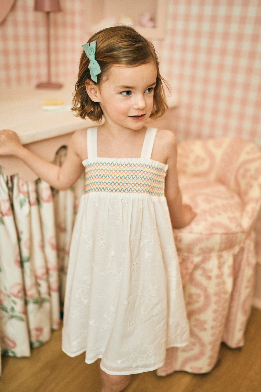 Rosie Dress in White Alyssum