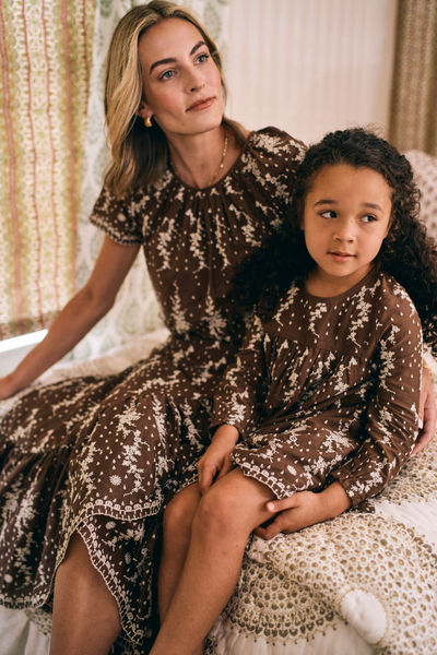 Vintage Eyelet Mother & Daughter Set