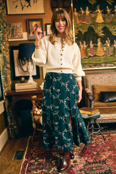 Elaine Dress in Midnight Garden