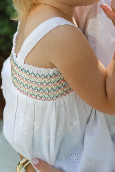 Rosie Dress in White Alyssum