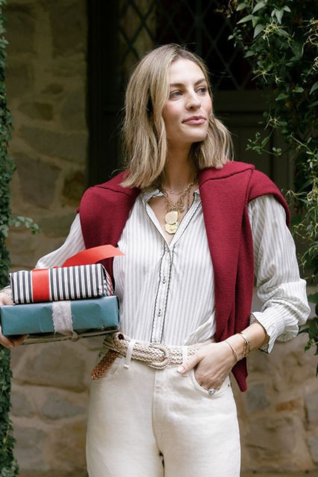 Harper Top in Ivy Stripe