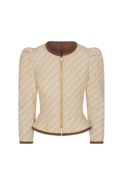 Leighton Jacket in Ivory Floret