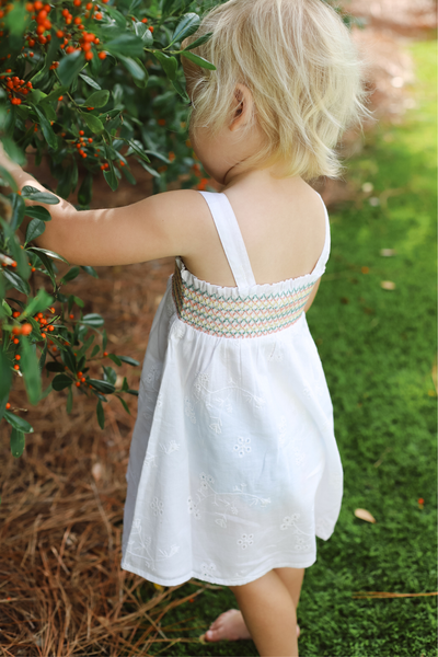 Rosie Dress in White Alyssum