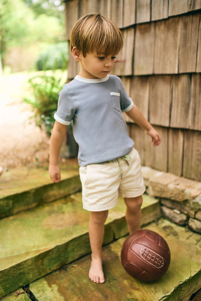 Jacob Ringer Tee in Flint Blue