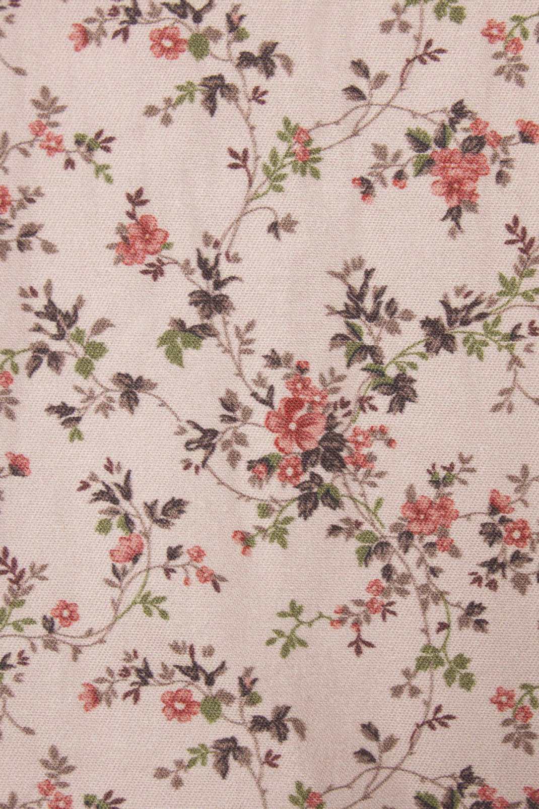 Floral pattern with pink and red flowers on a beige background