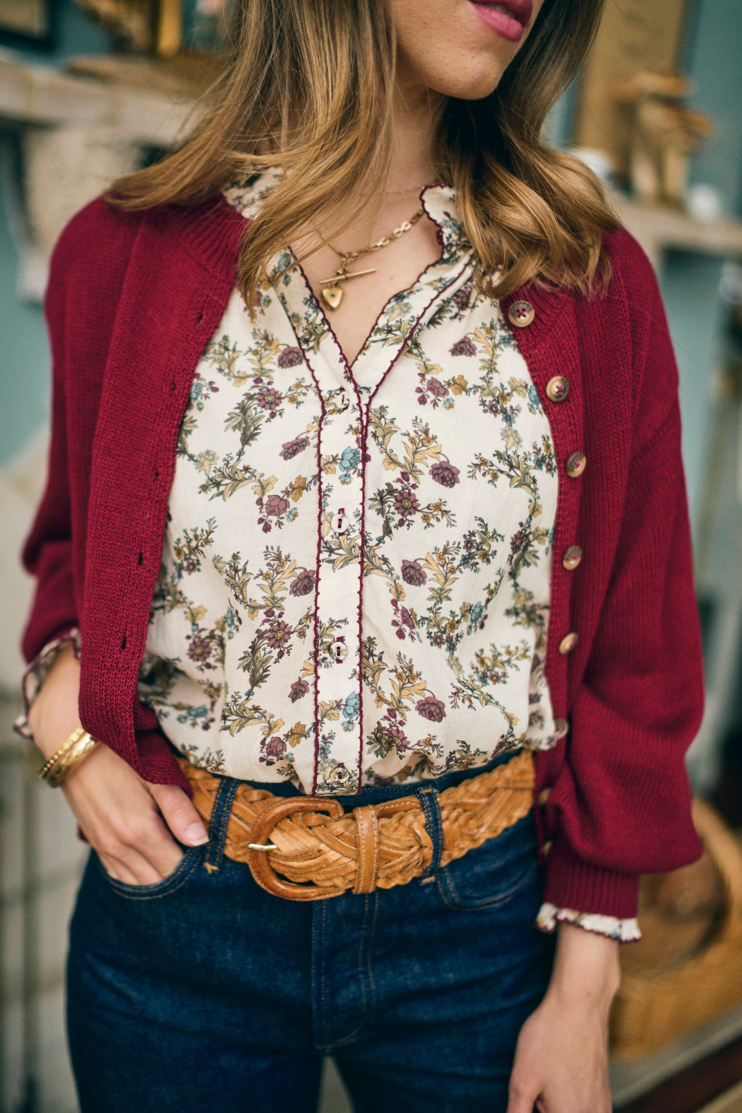 Harper Top in Harvest Toile