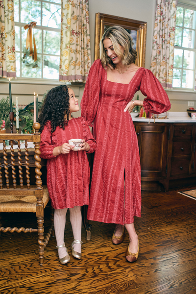 Arden Dress in Garnet