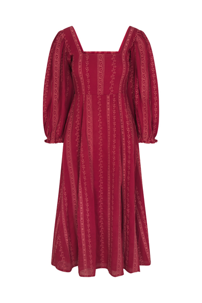 Arden Dress in Garnet