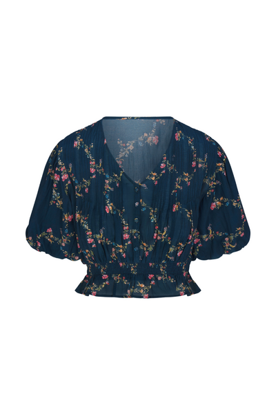 Maeve Top in Midnight Garden