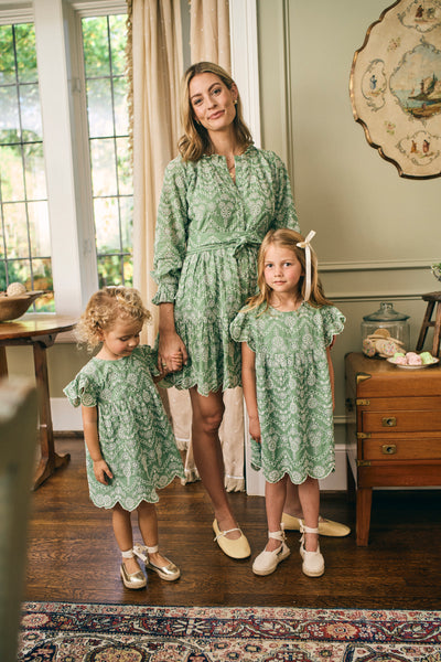 Jillian Dress in Mint Embroidery