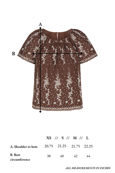 Belinda Top in Vintage Eyelet