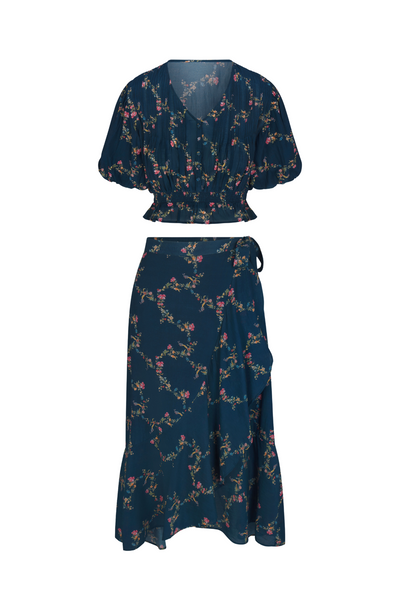 Maeve Top & Isabel Skirt in Midnight Garden