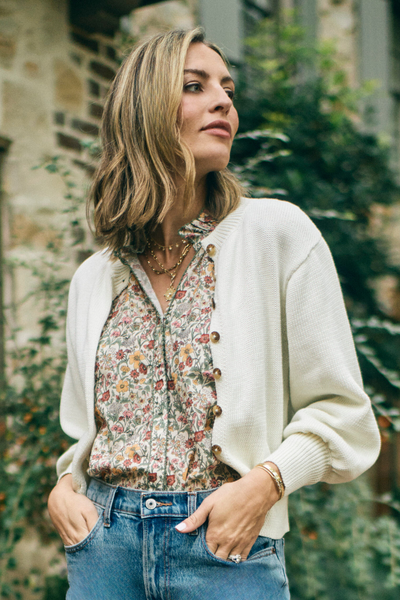 Jen Cardigan in Ivory