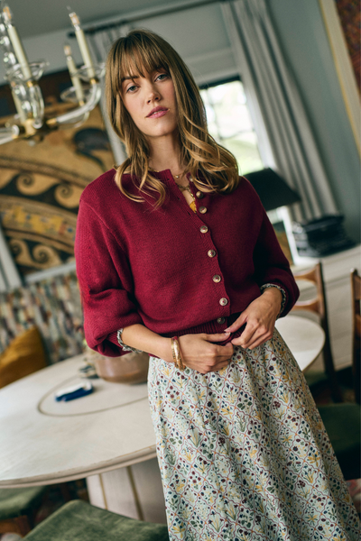 Jen Cardigan in Merlot