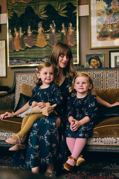 Elaine Dress in Midnight Garden