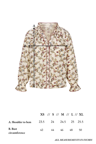 Harper Top in Harvest Toile