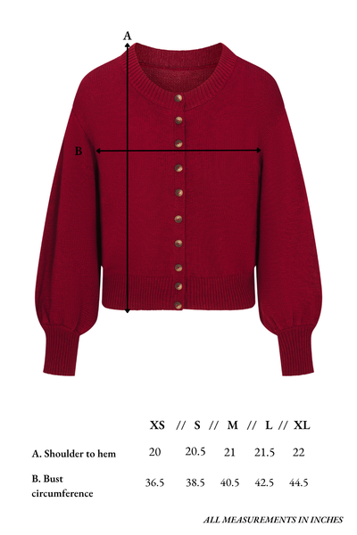 Jen Cardigan in Merlot