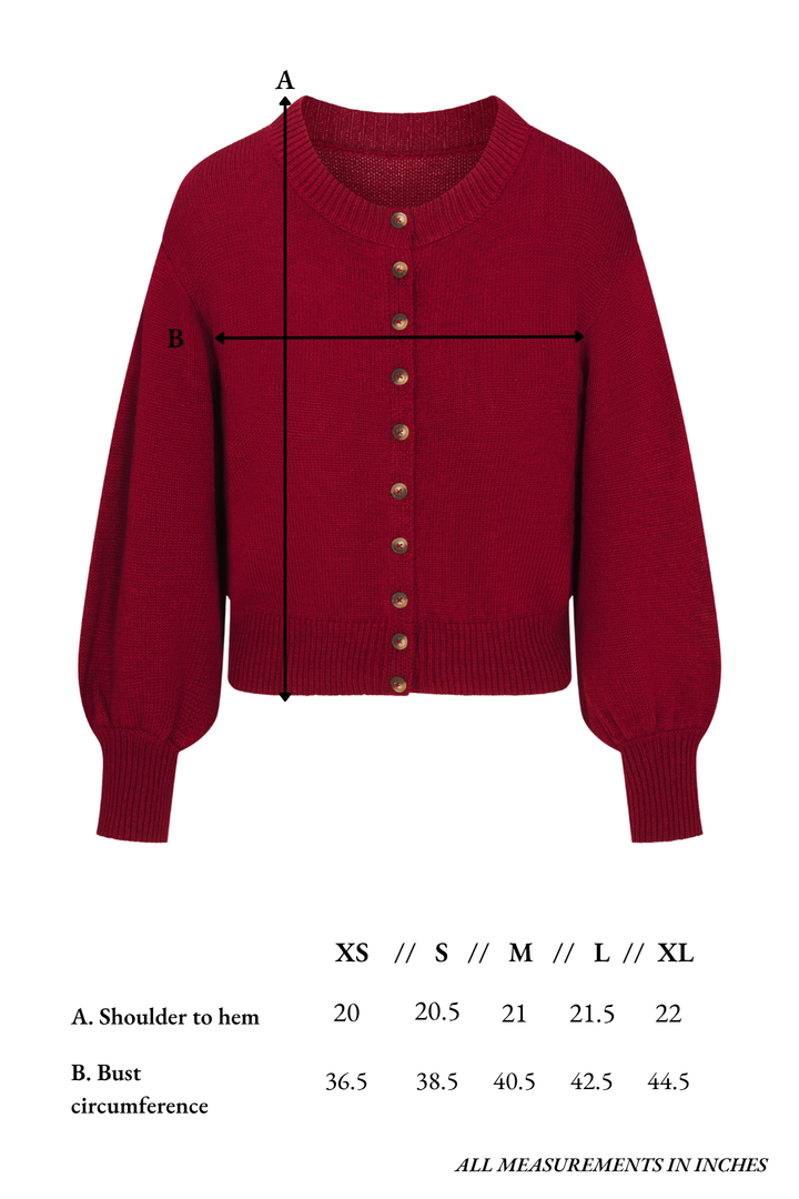 Jen Cardigan in Merlot – BAYBALA