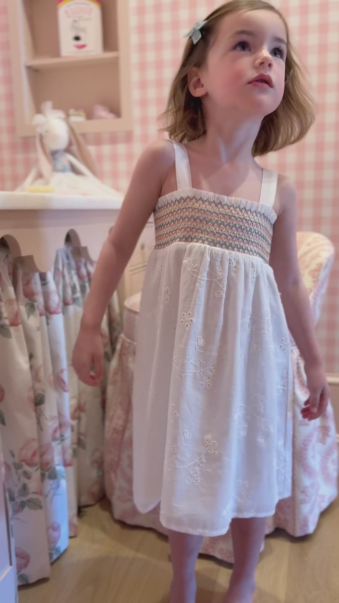Rosie Dress in White Alyssum