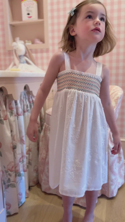 Rosie Dress in White Alyssum