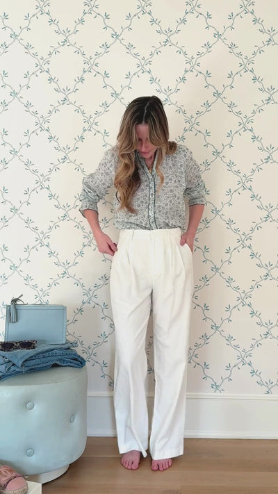 Harper Top in Floral Blues