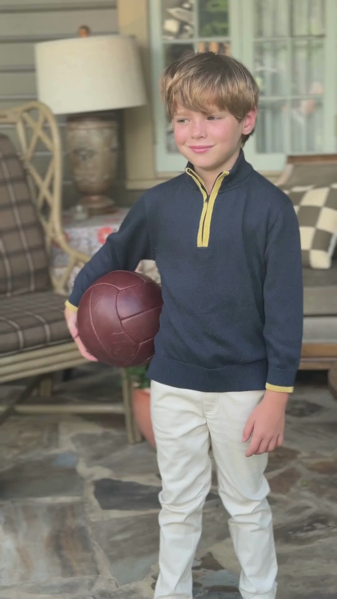 Griffin Sweater in Collegiate Navy