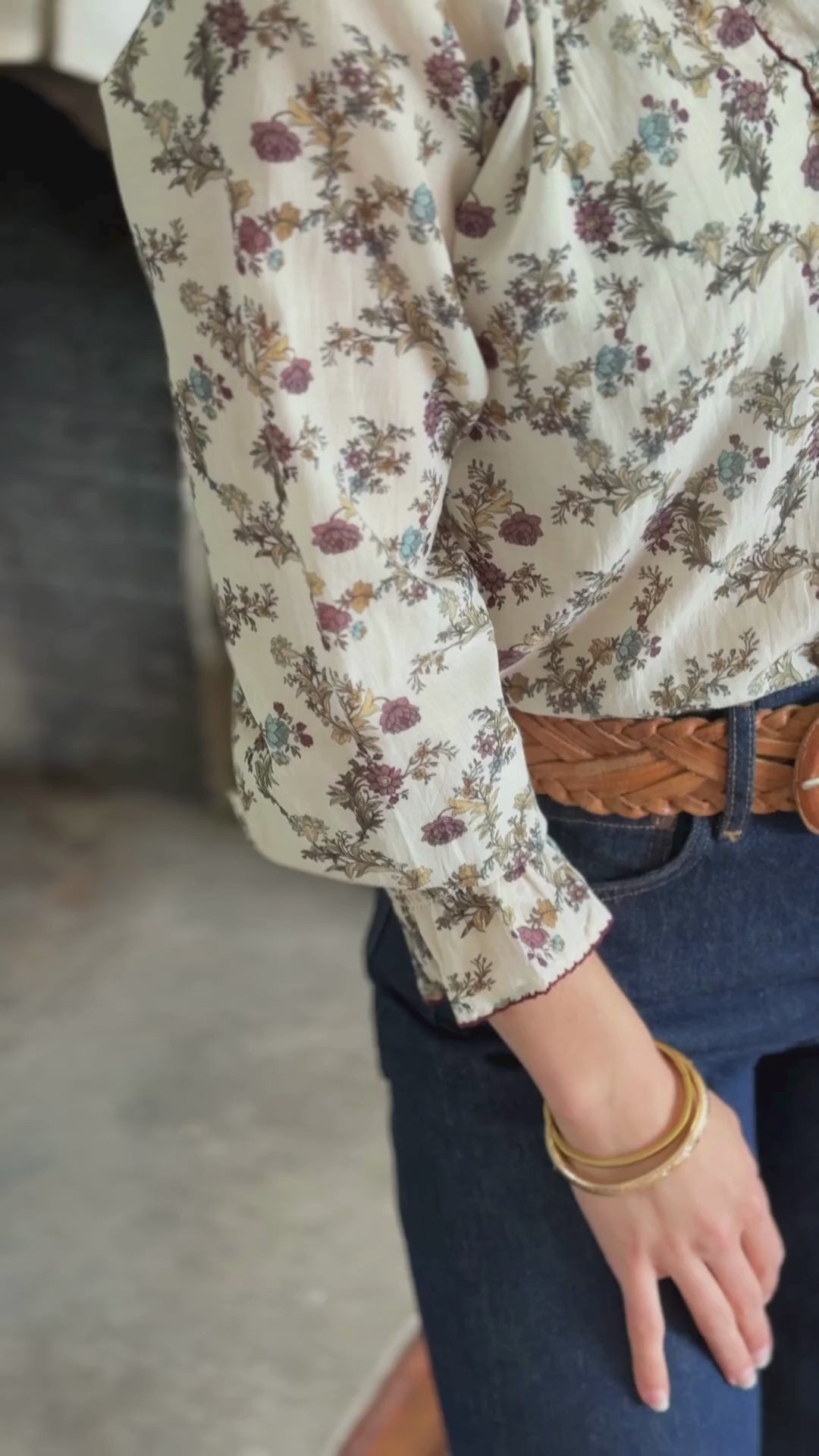 Harper Top in Harvest Toile