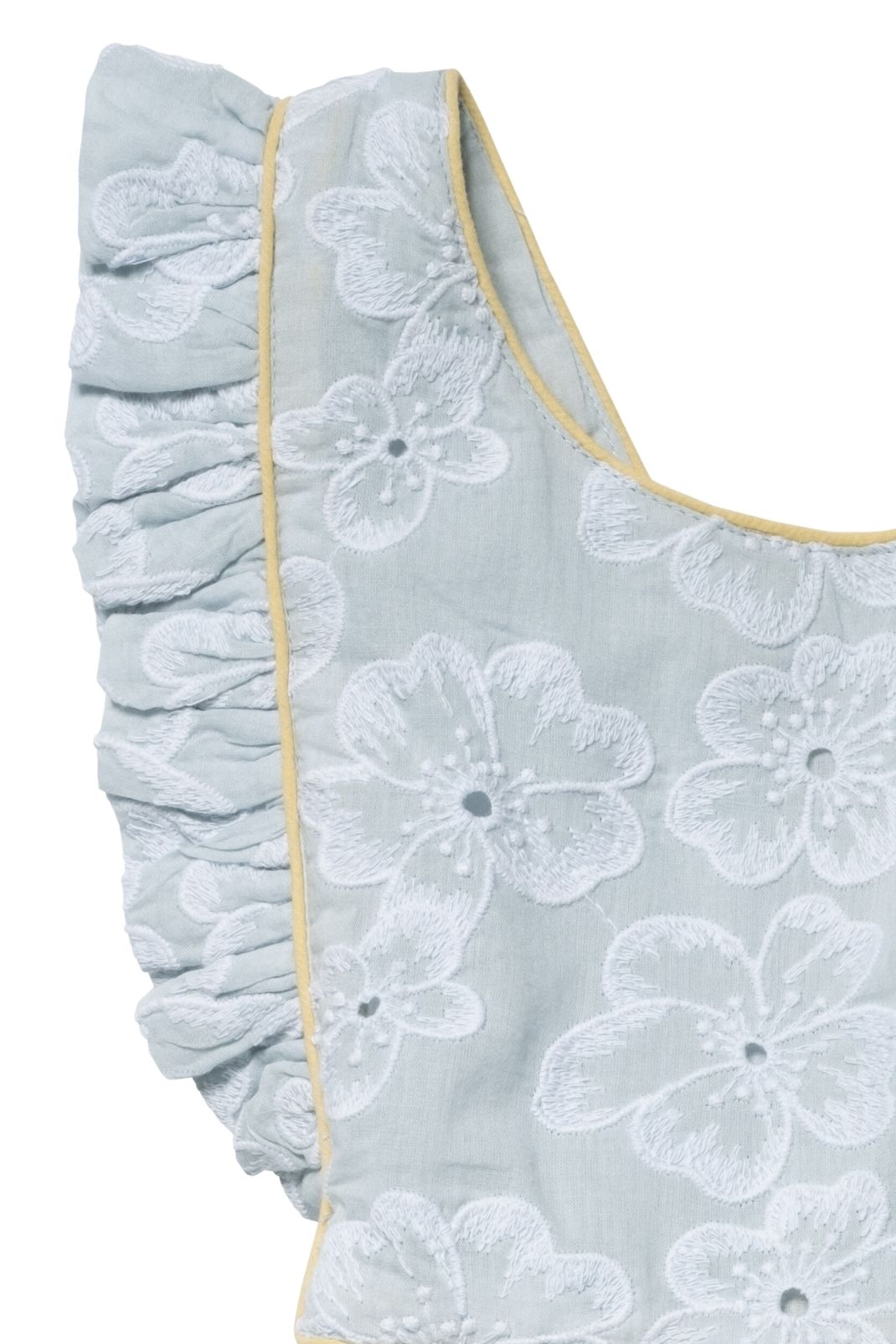 Close up of the Sky Anemone Embroidery swatch